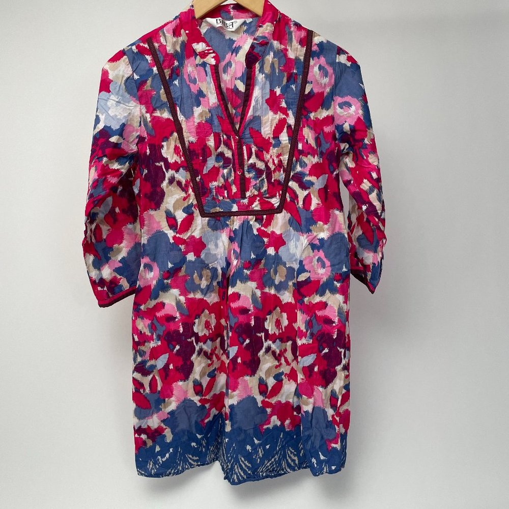 Biba Floral Tunic in Red and Blue